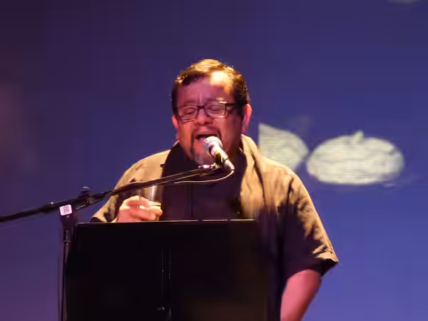 Silverio Palacios, en la obra El Ticuz, en el Teatro Morelos, Ags. (2016)