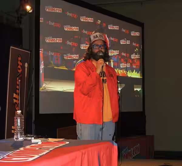 Actor/comedian Judah Friedlander performs during the CollegeHumor presentation on Day 2 of the 2012 New York Comic Con, Friday October 12, 2012 at the Jacob K. 