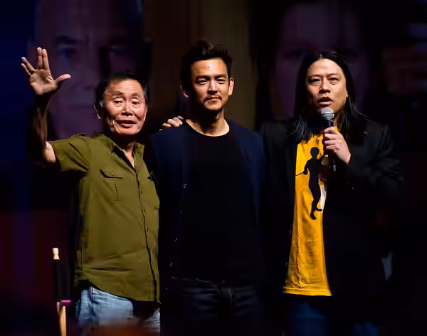 George Takei, John Cho and Garrett Wang at the Las Vegas Star Trek Convention 2011.
