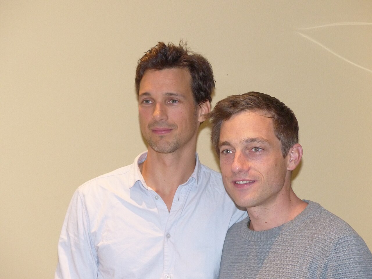 Florian David Fitz zusammen mit Volker Bruch, Hin und weg Kinotour-Dortmund 2014
