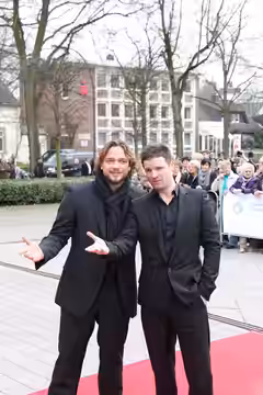 Grimme-Preisträger Ronald Zehrfeld und Mišel Matičević bei der Verleihung 2011