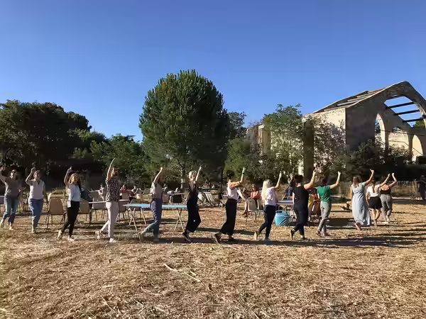 Nelken Line (Pina Bausch) par L'Atelier Saugrenu à la "Fête des Trous" - 11 juillet 2020 - tiers-lieu de la Verrerie, Arles