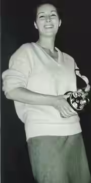 Rosemary Harris, actress, in July 1962, during her appearance in repertory at the Chichester Festival Theatre, West Sussex, UK, during the theatre's opening sea