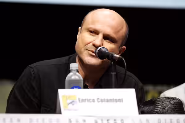 Enrico Colantoni speaking at the 2013 San Diego Comic Con International, for "Veronica Mars", at the San Diego Convention Center in San Diego, California. Pleas
