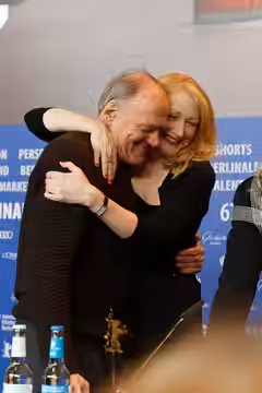 Bruno Ganz und Patricia Clarkson bei der Pressekonferenz zu The Party bei der Berlinale 2017