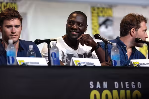 Adewale Akinnuoye-Agbaje speaking at the 2016 San Diego Comic Con International, for "Suicide Squad", at the San Diego Convention Center in San Diego, Californi