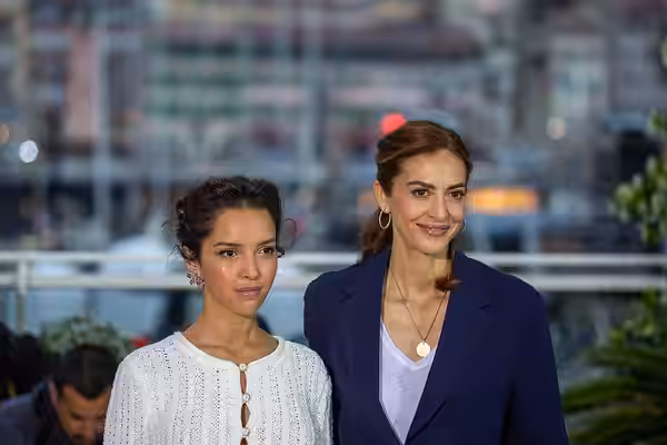 Lyna Khoudri and Zineb Triki at 2025 Cannes Eagles of the Republic Photocall