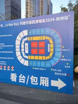 刘德华2024杭州演唱会座位图