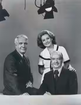 ABC News Anchors Harry Reasoner, Barbara Walters and Howard Smith in a Press Photograph for the ABC Television news coverage of the 1976 Presidental, Congressio