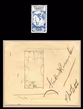 3c Byrd Antarctic Expedition II President Franklin D. Roosevelt sketch (1933)