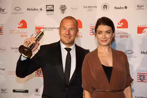 Heino Ferch und Anna Bederke beim Hessischen Film- und Kinopreis 2016