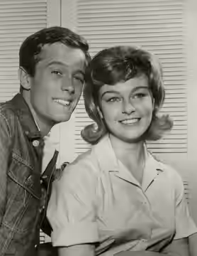 The publicity photograph of Peter Fonda and Patty McCormack was used to promote the pictured personalities, the television show The New Breed, and the show's ep