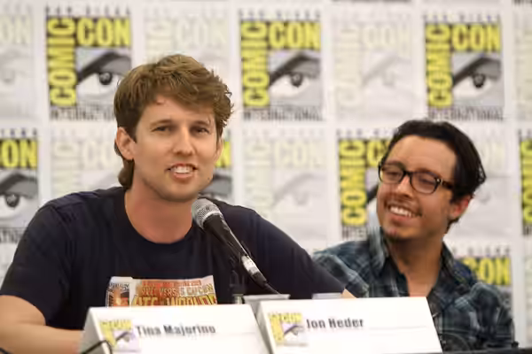 Jon Heder and Efren Ramirez at the 2011 San Diego Comic-Con International in San Diego, California. Please attribute to Gage Skidmore if used elsewhere.
