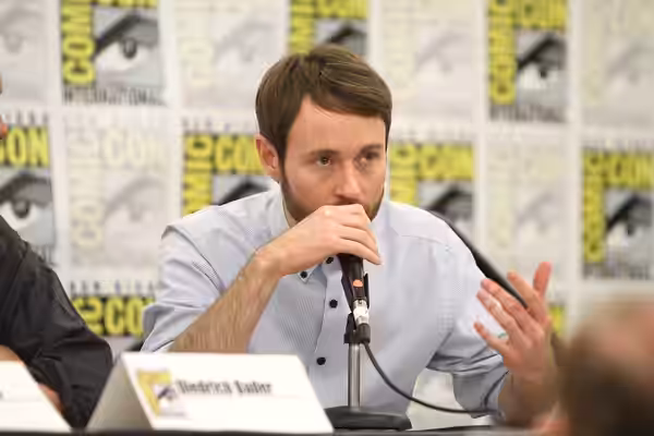 Aaron Ruell at the 2011 San Diego Comic-Con International in San Diego, California. Please attribute to Gage Skidmore if used elsewhere.