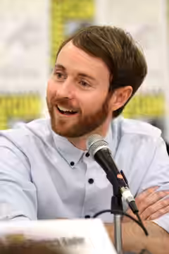 Aaron Ruell at the 2011 San Diego Comic-Con International in San Diego, California. Please attribute to Gage Skidmore if used elsewhere.