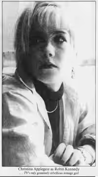 Newspaper clipping of Christina Applegate, November 2, 1986 .