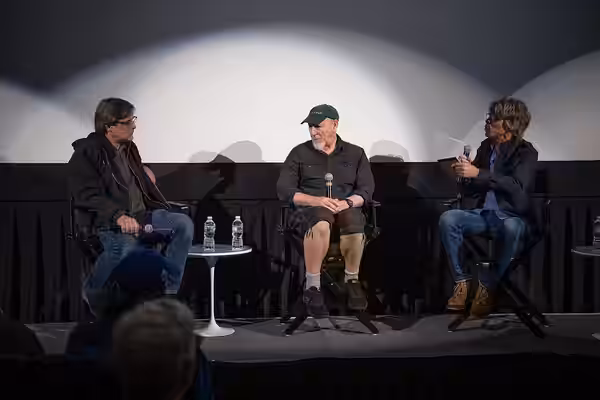 Warren Zanes and Richard Thompson at the Montclair Film Festival 2019.