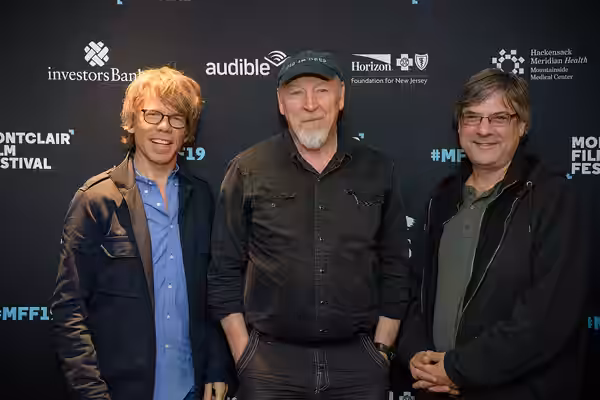 Warren Zanes and Richard Thompson at the Montclair Film Festival 2019.