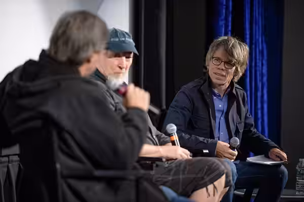 Warren Zanes and Richard Thompson at the Montclair Film Festival 2019.