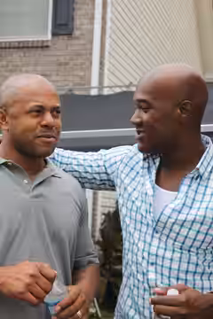 Rockmond Dunbar and Errol Sadler on Set of CurveBall (2014)