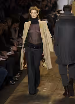 Angela Lindvall walks the runway at the Michael Kors Fall/Winter 2010 show at New York Fashion Week, February 2010.