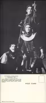 Printed on back: The Minnesota Theatre Company Second Season - 1964, Tyrone Guthrie Theatre, Minneapolis -- Claude Woolman as Dunois, Ellen Geer as Joan and Tom
