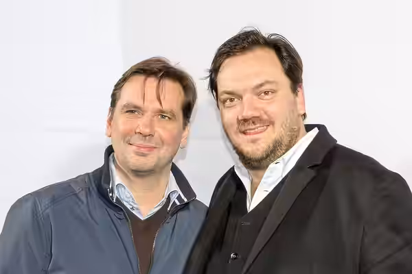 Michael Maertens und Charly Hübner bei der WDR-Filmpremiere "Vorsicht vor Leuten" am 17. Februar 2015 in Köln