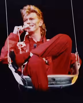 David Bowie performing at the Rock am Ring and Rock im Park music festival in Nürburgring, Germany on June 7, 1987