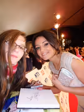 Michelle Keegan and me. Follow me on twitter @Sarahwinterman (2012)