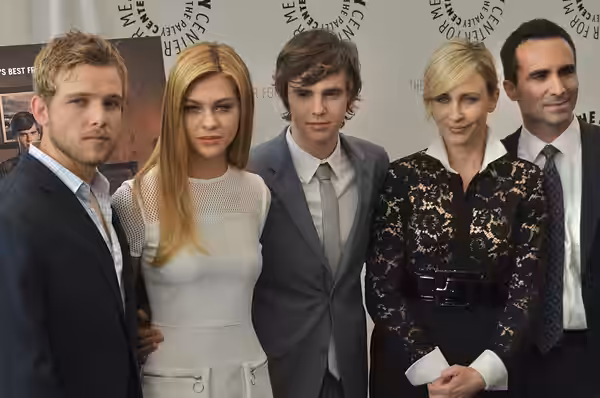 Max Thieriot, Nicola Peltz, Freddie Highmore, Vera Farmiga and Nestor Carbonell at The Paley Center for Media on May 10, 2013.