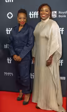 Marianne Jean-Baptiste and Michele Austin, actors in 'Hard Truths' at the 2024 Toronto International Film Festival
