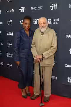 Marianne Jean-Baptiste and Mike Leigh, actor and director of 'Hard Truths', respectively, at the 2024 Toronto International Film Festival