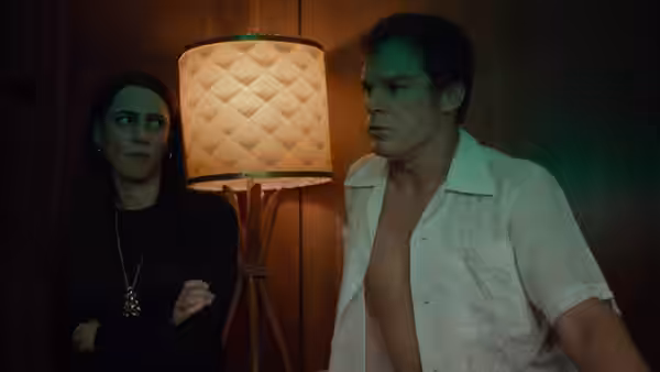 Christine Chubbuck (Rebecca Hall) beside a shirtless man at night