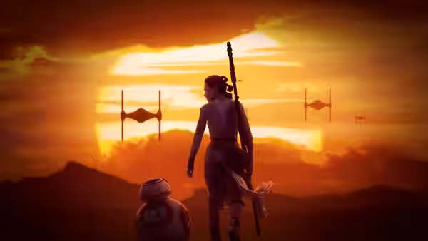 A scene from Star Wars: The Force Awakens (2)