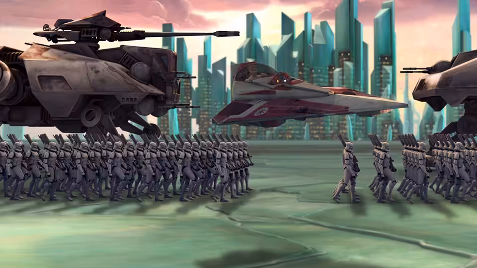 A scene from Star Wars: The Clone Wars