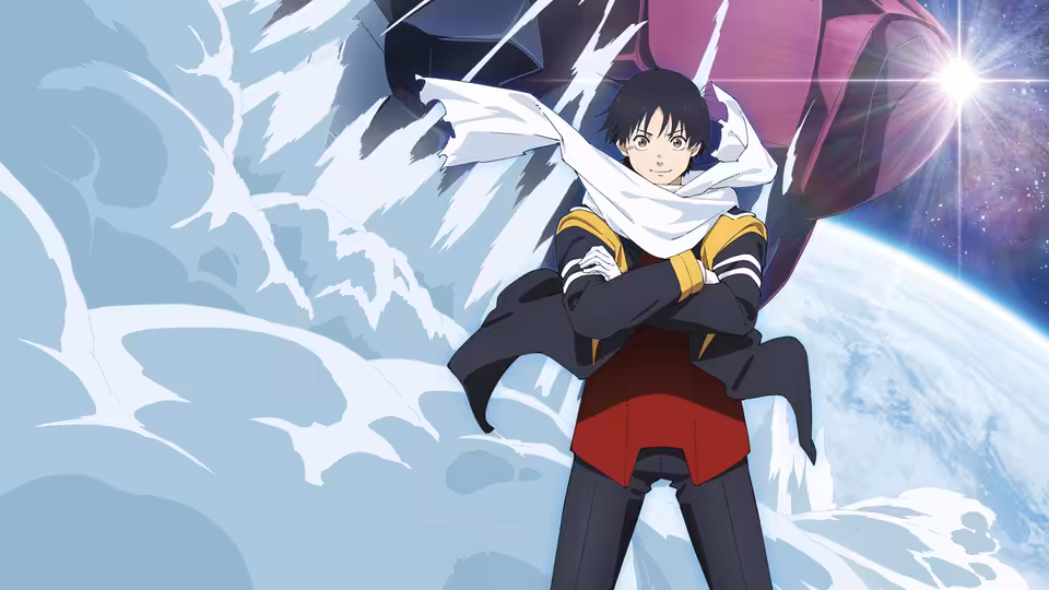 Tetsuo Yabusame (Takuto Yoshinaga) stands arms crossed before a cracked icy planet