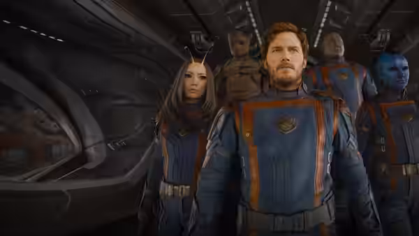 Chris Pratt as Peter Quill in Guardians of the Galaxy Vol. 3 (2023)