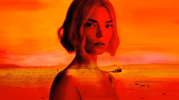 Luciana 'Lucky' Armstrong (Anya Taylor-Joy) in a desert under an orange sky
