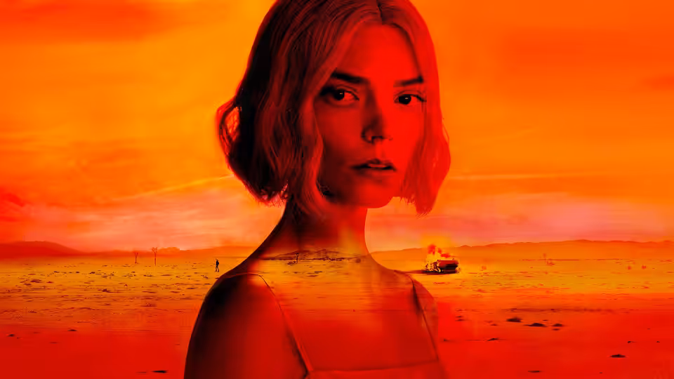 Luciana 'Lucky' Armstrong (Anya Taylor-Joy) in a desert under an orange sky