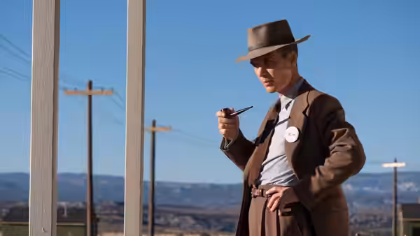 Cillian Murphy as J. Robert Oppenheimer in Oppenheimer (2023)