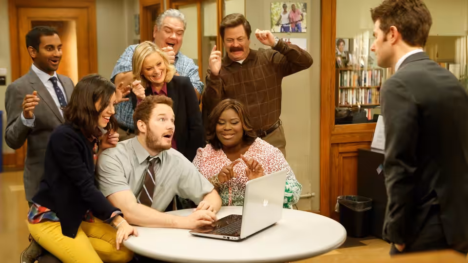 A scene from Parks and Recreation