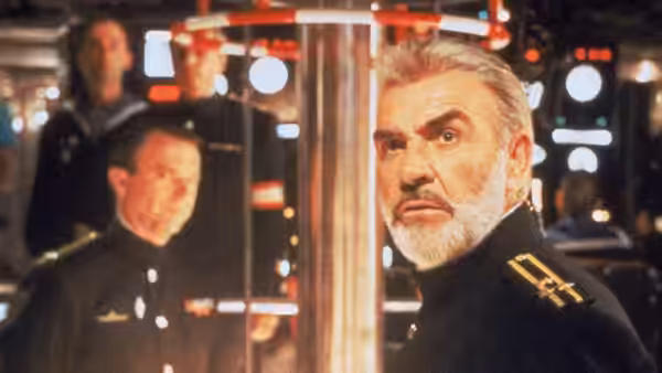 Capt. Marko Ramius (Sean Connery) stands in the submarine control room