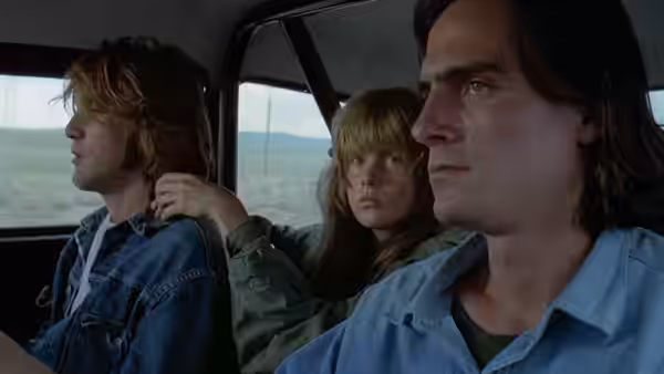 The Driver (James Taylor), The Mechanic (Dennis Wilson) and The Girl (Laurie Bird) ride together