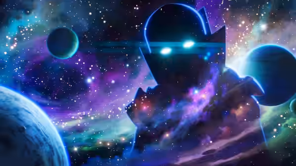 The Watcher (Jeffrey Wright) gazes across a field of planets and stars