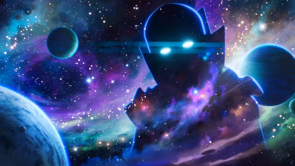The Watcher (Jeffrey Wright) gazes across a field of planets and stars