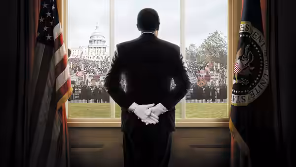 Cecil Gaines (Forest Whitaker) stands at a White House window overlooking a crowd and the Capitol