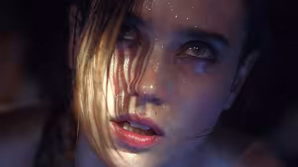 Marion Silver (Jennifer Connelly) with a tear-streaked face in close-up