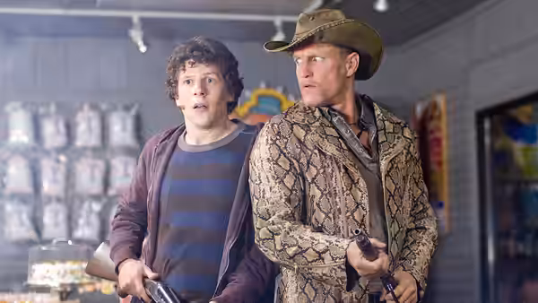 Columbus and Tallahassee holding guns inside a store