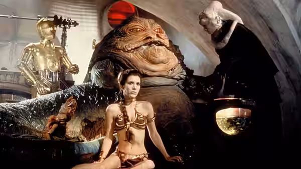 Carrie Fisher as Princess Leia in Return of the Jedi (1983)