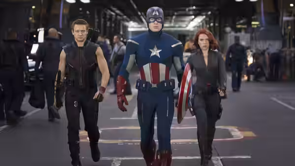 Chris Evans as Steve Rogers in The Avengers (2012)